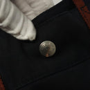 HERMES Fourre Tout GM Hand Bag Canvas Navy Silver Auth 131468-17