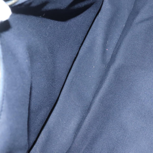 HERMES Fourre Tout GM Hand Bag Canvas Navy Silver Auth 131468