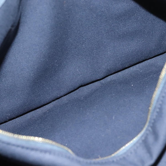 HERMES Fourre Tout GM Hand Bag Canvas Navy Silver Auth 131468