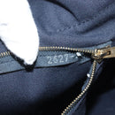 HERMES Fourre Tout GM Hand Bag Canvas Navy Silver Auth 131468-12