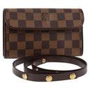 LOUIS VUITTON Damier Ebene Pochette Florentine Waist Bag N51856 LV Auth 131472V-1