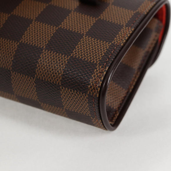 LOUIS VUITTON Damier Ebene Pochette Florentine Waist Bag N51856 LV Auth 131472V