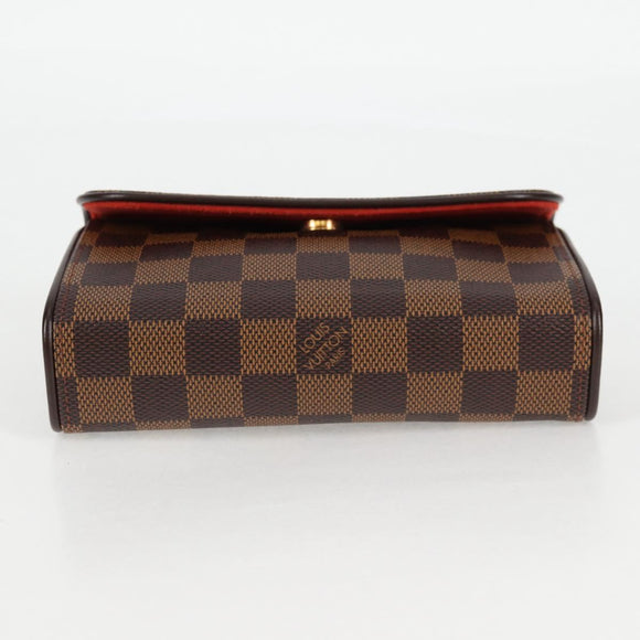 LOUIS VUITTON Damier Ebene Pochette Florentine Waist Bag N51856 LV Auth 131472V