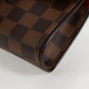 LOUIS VUITTON Damier Ebene Pochette Florentine Waist Bag N51856 LV Auth 131472V-14