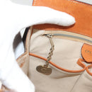 CELINE Macadam Canvas Shoulder Bag PVC Leather Brown Gold Auth 131477-22