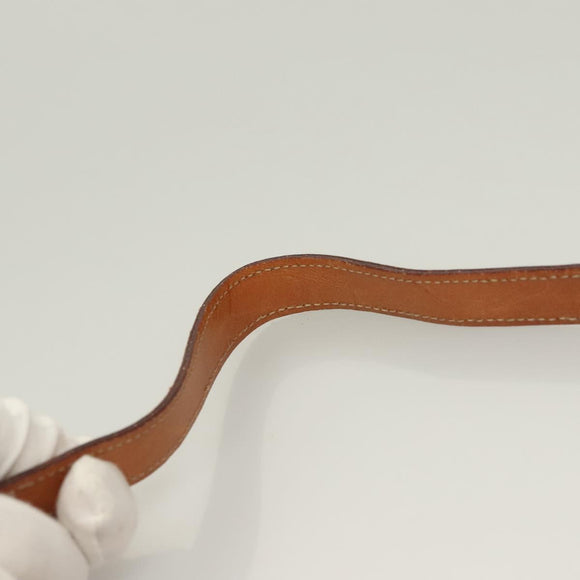 CELINE Macadam Canvas Shoulder Bag PVC Leather Brown Gold Auth 131477