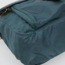 PRADA Shoulder Bag Nylon Green Gold Auth 131481-16