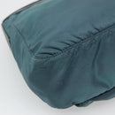 PRADA Shoulder Bag Nylon Green Gold Auth 131481-18
