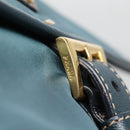 PRADA Shoulder Bag Nylon Green Gold Auth 131481-8