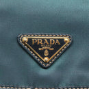 PRADA Shoulder Bag Nylon Green Gold Auth 131481-19