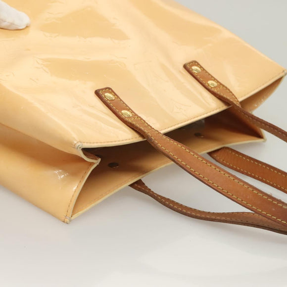 LOUIS VUITTON Vernis Reade MM Hand Bag Marshmallow Pink M91304 LV Auth 131484