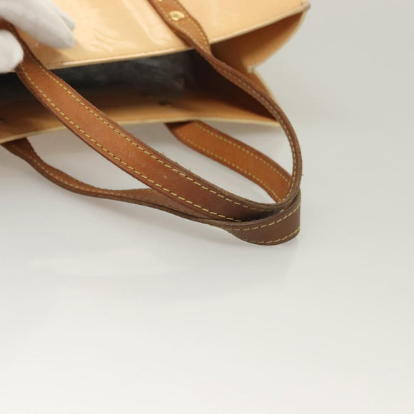 LOUIS VUITTON Vernis Reade MM Hand Bag Marshmallow Pink M91304 LV Auth 131484