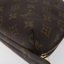 LOUIS VUITTON Monogram Trousse Demi Ronde Cosmetic Pouch M47520 LV Auth 131491-15