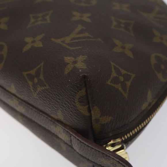 LOUIS VUITTON Monogram Trousse Demi Ronde Cosmetic Pouch M47520 LV Auth 131491