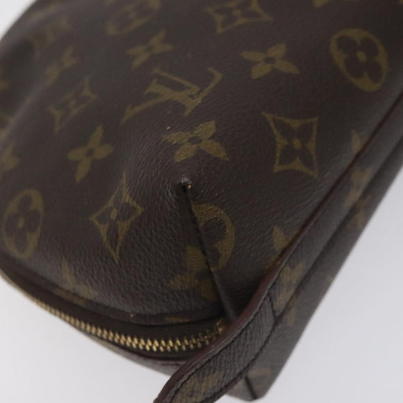 LOUIS VUITTON Monogram Trousse Demi Ronde Cosmetic Pouch M47520 LV Auth 131491