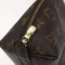 LOUIS VUITTON Monogram Trousse Demi Ronde Cosmetic Pouch M47520 LV Auth 131491-8