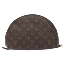 LOUIS VUITTON Monogram Trousse Demi Ronde Cosmetic Pouch M47520 LV Auth 131491-2