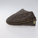 LOUIS VUITTON Monogram Trousse Demi Ronde Cosmetic Pouch M47520 LV Auth 131491-4