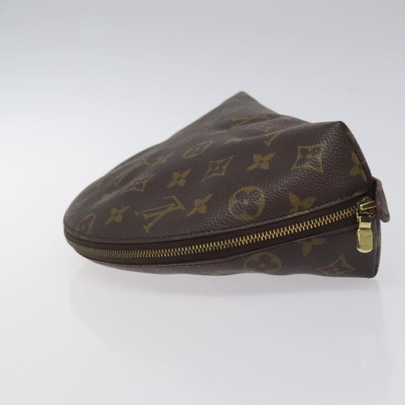 LOUIS VUITTON Monogram Trousse Demi Ronde Cosmetic Pouch M47520 LV Auth 131491