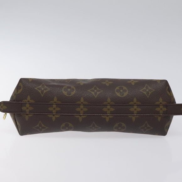 LOUIS VUITTON Monogram Trousse Demi Ronde Cosmetic Pouch M47520 LV Auth 131491
