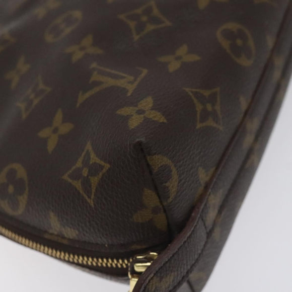 LOUIS VUITTON Monogram Trousse Demi Ronde Cosmetic Pouch M47520 LV Auth 131491