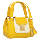 LOUIS VUITTON Cruise line Sac Bicolor Hand Bag Enamel Yellow M92547 Auth 131494-1