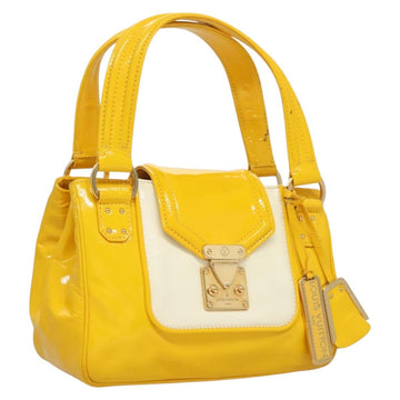 LOUIS VUITTON Cruise line Sac Bicolor Hand Bag Enamel Yellow M92547 Auth 131494