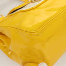 LOUIS VUITTON Cruise line Sac Bicolor Hand Bag Enamel Yellow M92547 Auth 131494-15