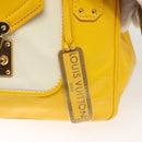 LOUIS VUITTON Cruise line Sac Bicolor Hand Bag Enamel Yellow M92547 Auth 131494-19