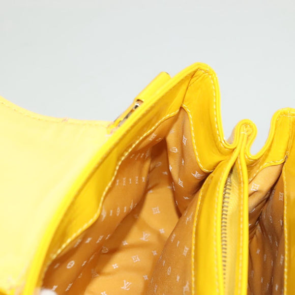 LOUIS VUITTON Cruise line Sac Bicolor Hand Bag Enamel Yellow M92547 Auth 131494