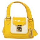 LOUIS VUITTON Cruise line Sac Bicolor Hand Bag Enamel Yellow M92547 Auth 131494-13