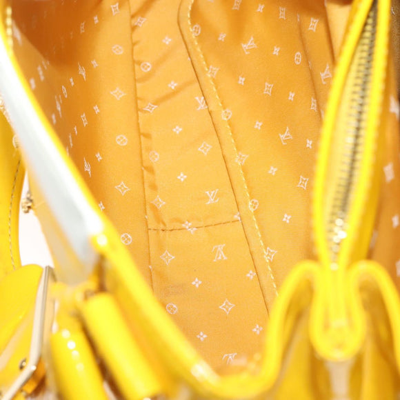 LOUIS VUITTON Cruise line Sac Bicolor Hand Bag Enamel Yellow M92547 Auth 131494