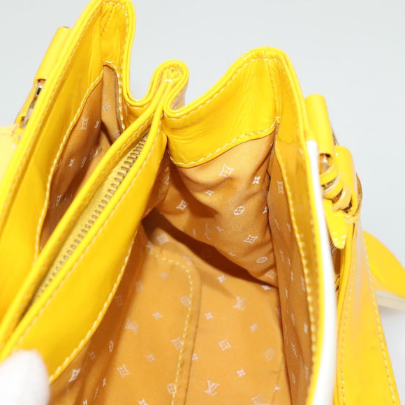 LOUIS VUITTON Cruise line Sac Bicolor Hand Bag Enamel Yellow M92547 Auth 131494