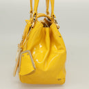 LOUIS VUITTON Cruise line Sac Bicolor Hand Bag Enamel Yellow M92547 Auth 131494-3