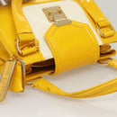 LOUIS VUITTON Cruise line Sac Bicolor Hand Bag Enamel Yellow M92547 Auth 131494-6