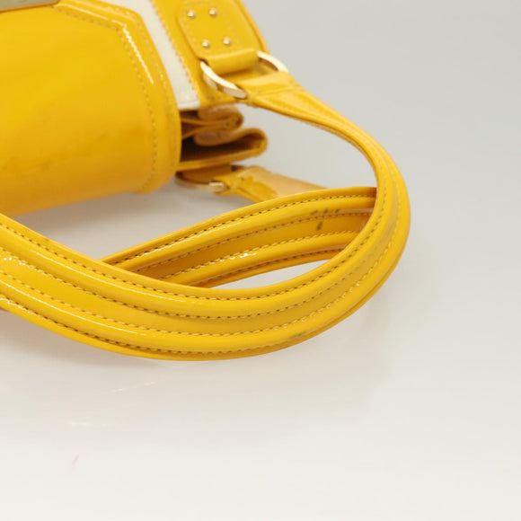 LOUIS VUITTON Cruise line Sac Bicolor Hand Bag Enamel Yellow M92547 Auth 131494