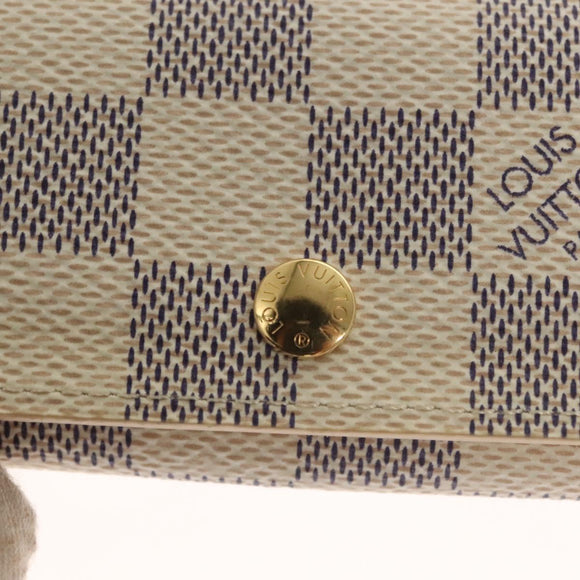 LOUIS VUITTON Damier Azur Multi Cles 4 Key Case N60020 LV Auth 131504