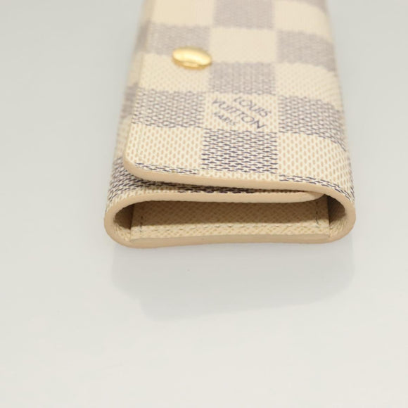 LOUIS VUITTON Damier Azur Multi Cles 4 Key Case N60020 LV Auth 131504