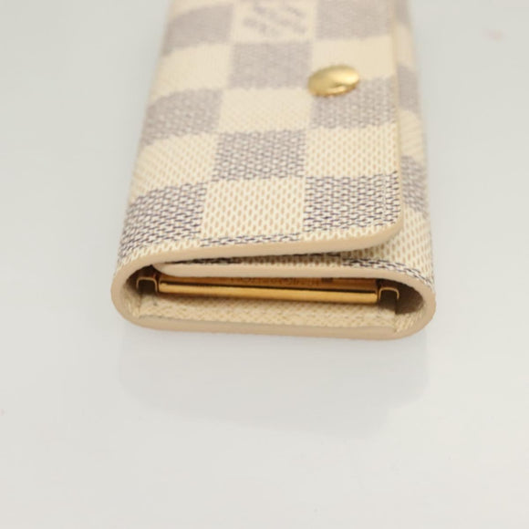 LOUIS VUITTON Damier Azur Multi Cles 4 Key Case N60020 LV Auth 131504