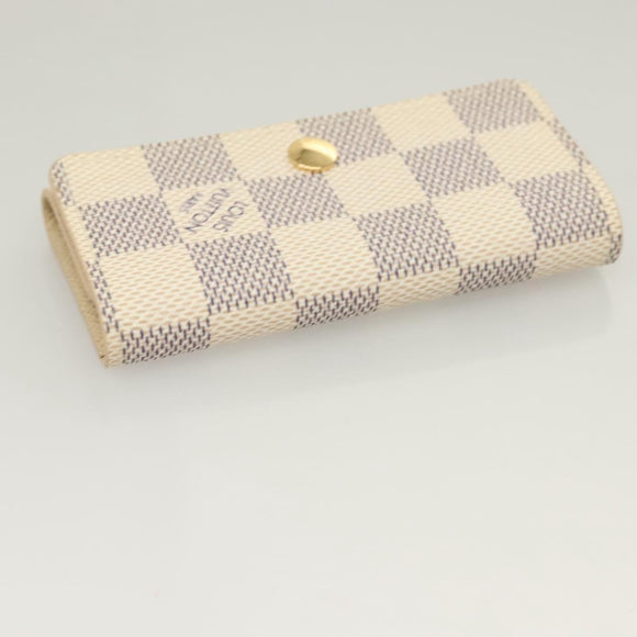 LOUIS VUITTON Damier Azur Multi Cles 4 Key Case N60020 LV Auth 131504