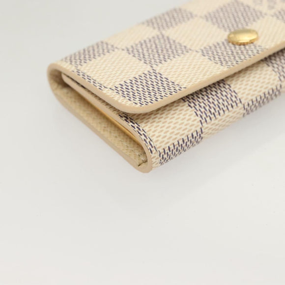 LOUIS VUITTON Damier Azur Multi Cles 4 Key Case N60020 LV Auth 131504