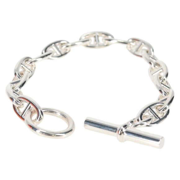 HERMES Chaine d'Ancre GM Bracelet Ag925 15 Links Silver Auth 131509M