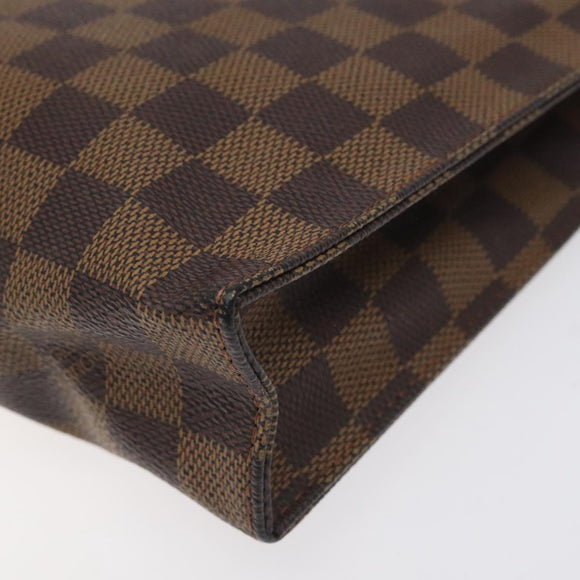 LOUIS VUITTON Damier Ebene Poche Toilette 26 Pouch N47543 LV Auth 131517