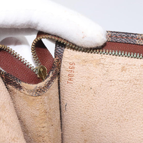 LOUIS VUITTON Damier Ebene Poche Toilette 26 Pouch N47543 LV Auth 131517