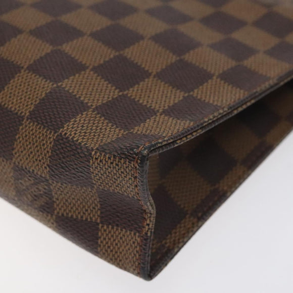 LOUIS VUITTON Damier Ebene Poche Toilette 26 Pouch N47543 LV Auth 131517