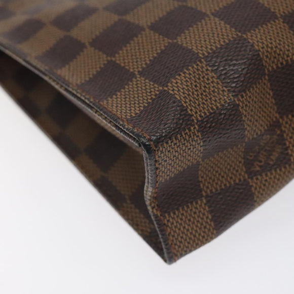 LOUIS VUITTON Damier Ebene Poche Toilette 26 Pouch N47543 LV Auth 131517
