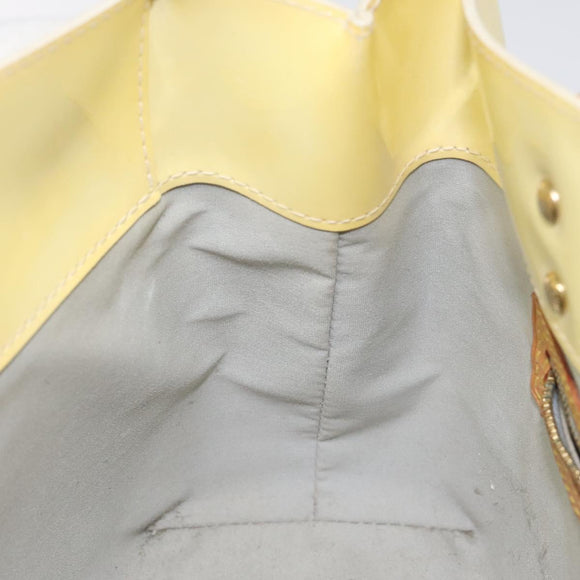 LOUIS VUITTON Monogram Vernis Reade PM Hand Bag Perle M91336 LV Auth 131520