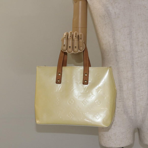 LOUIS VUITTON Monogram Vernis Reade PM Hand Bag Perle M91336 LV Auth 131520