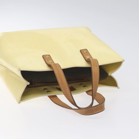 LOUIS VUITTON Monogram Vernis Reade PM Hand Bag Perle M91336 LV Auth 131520