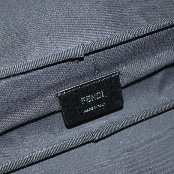 FENDI Zucca Canvas Clutch Bag Outlet Black Gray Auth 131527